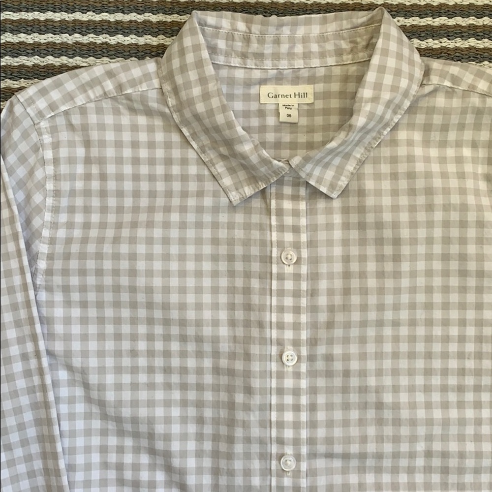Garnet Hill Essential Organic-Cotton Shirt. Sz 6